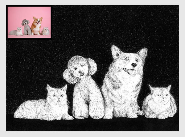 Custom-Made Pet Portrait (Physical Product)