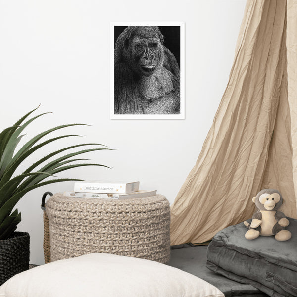 Cross River Gorilla Art Print