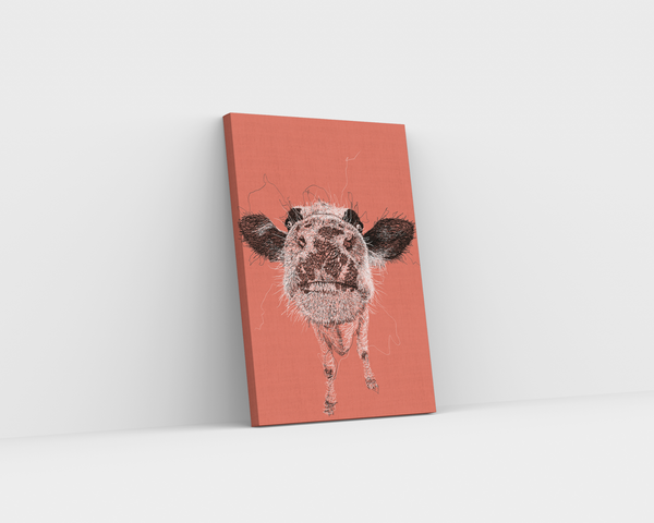 Cow Drawing Digital Art Print