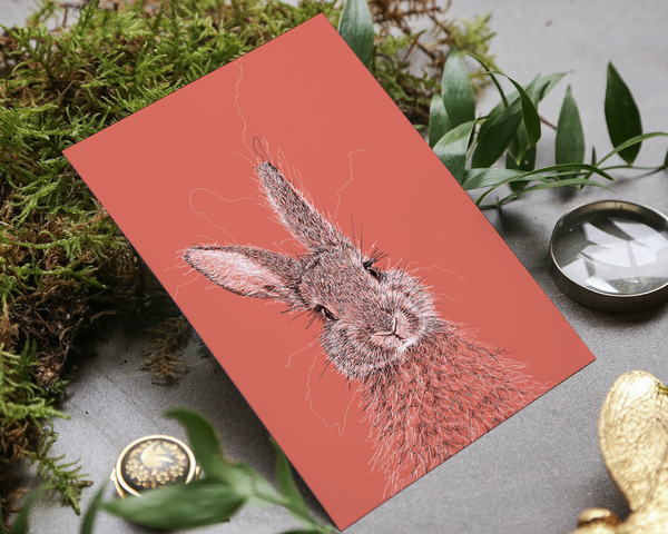 Bunny Drawing Digital Art Print