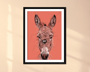 Donkey Drawing Digital Art Print