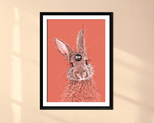 Bunny Drawing Digital Art Print