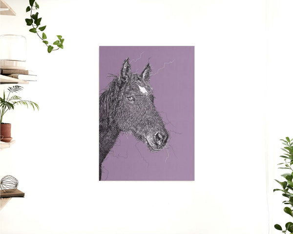 Horse Drawing Digital Art Print