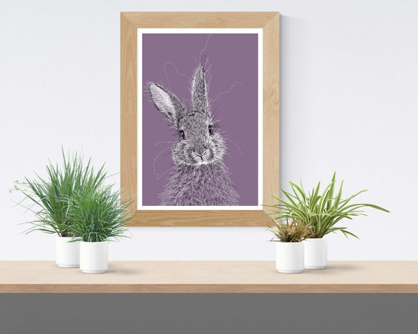 Bunny Drawing Digital Art Print