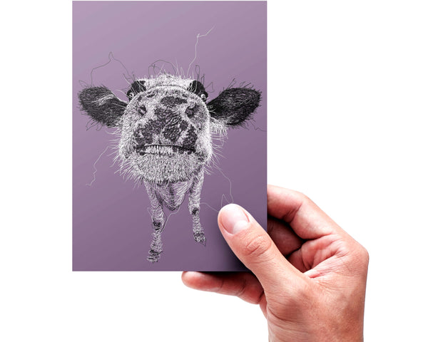 Cow Drawing Digital Art Print