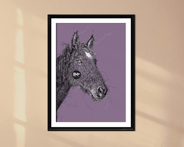 Horse Drawing Digital Art Print