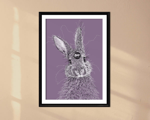 Bunny Drawing Digital Art Print