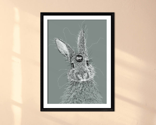 Bunny Drawing Digital Art Print