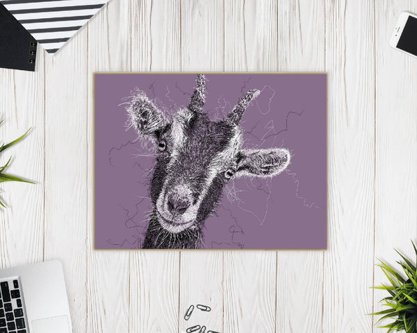 Goat Drawing Digital Art Print