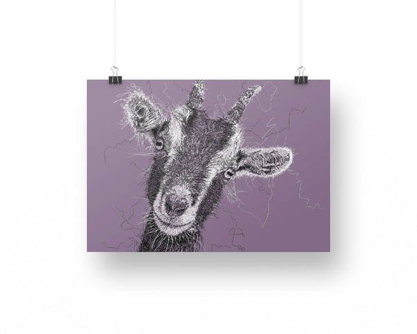 Goat Drawing Digital Art Print