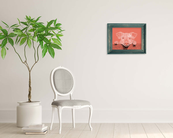 Piglet Drawing Digital Art Print