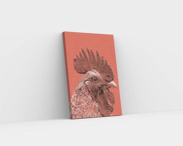 Rooster Drawing Digital Art Print