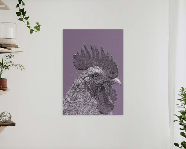 Rooster Drawing Digital Art Print