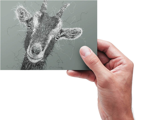 Goat Drawing Digital Art Print