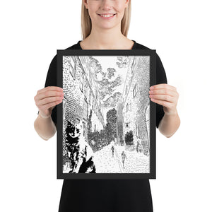 Claimed Cat Black and White Art Print