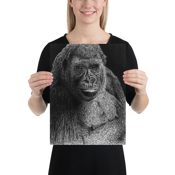 Cross River Gorilla Art Print