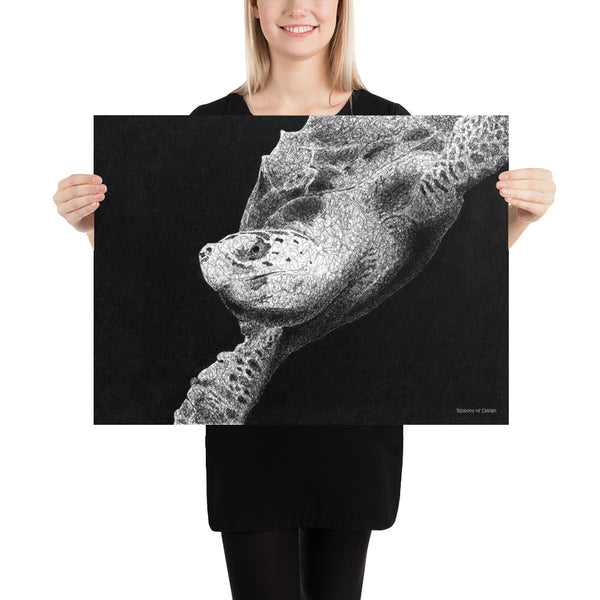 Hawksbill Turtle Art Print