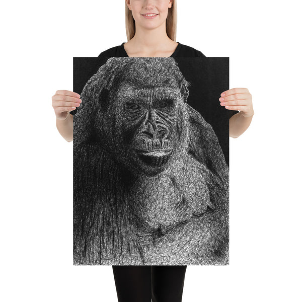 Cross River Gorilla Art Print