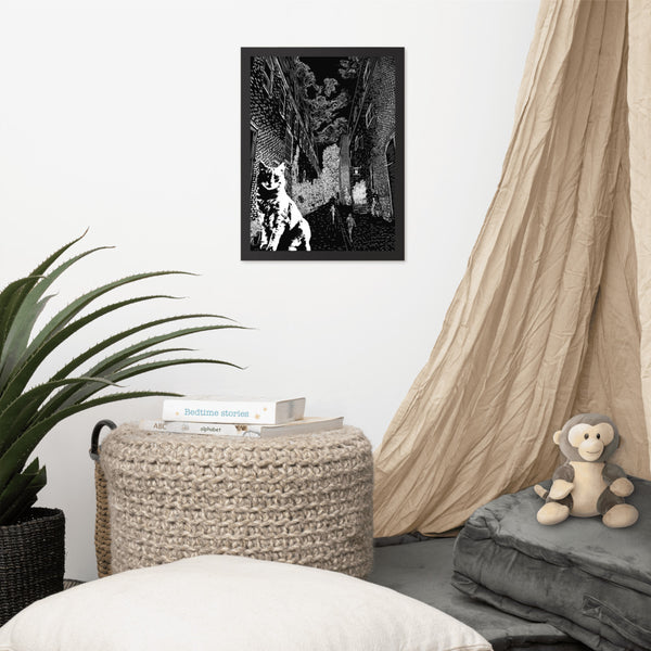 Claimed Cat Black and White Art Print