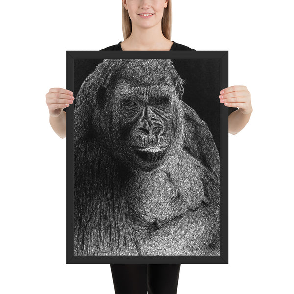 Cross River Gorilla Art Print