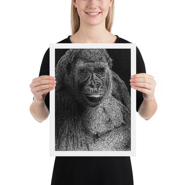 Cross River Gorilla Art Print