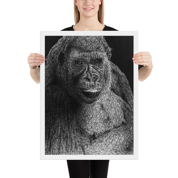 Cross River Gorilla Art Print