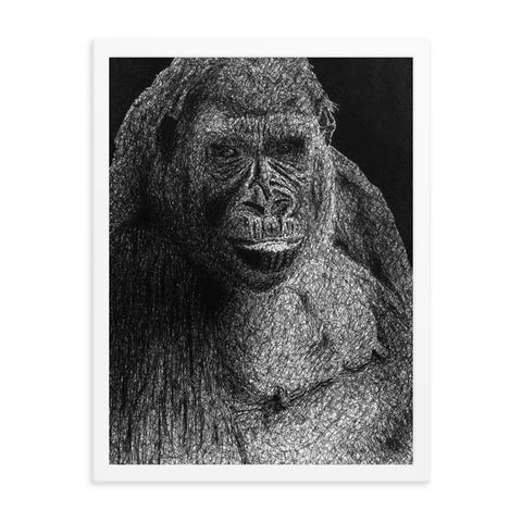 Cross River Gorilla Art Print